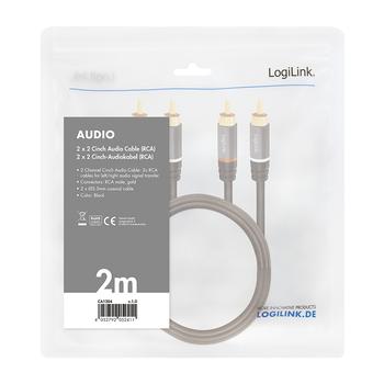 LOGILINK Audio cable, 2x RCA/M to 2x  (CA1204)