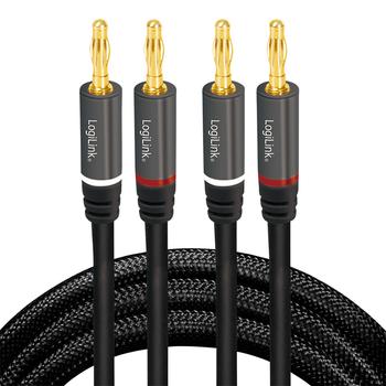 LOGILINK Audio cable, 2x2 Banana-plug,   (CA1211)