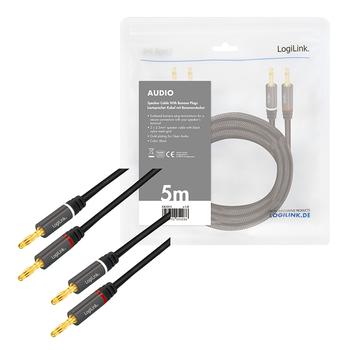 LOGILINK Audio cable, 2x2 Banana-plug,   (CA1211)