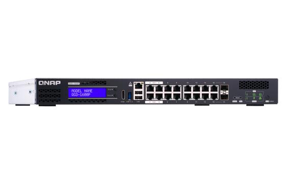 QNAP QGD-1600P - switch - 16 porter - smart - rackmonterbar (QGD-1600P-8G)