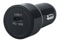 MANHATTAN Power Delivery Car Charger - 18 W, USB-C Power Delivery Port up to 18 W (5 V / 3 A), Black