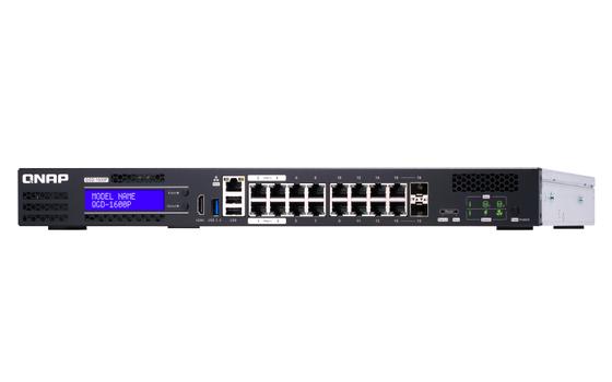 QNAP QGD-1600P - switch - 16 porter - smart - rackmonterbar (QGD-1600P-8G)