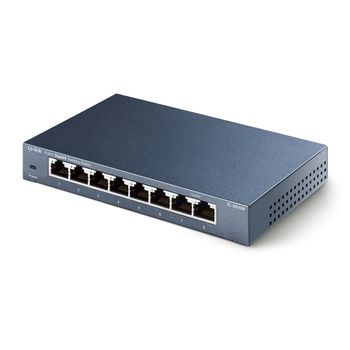 TP-LINK 8-PORT METAL GIGABIT SWITCH, 8 10/ 100/ 1000M RJ45 PORTS        IN CPNT (TL-SG108)