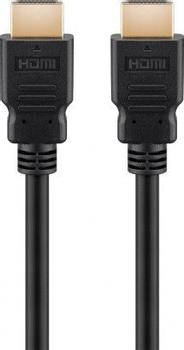 GOOBAY Series 2.1 8K Ultra High Speed HDMI Kabel mit Ethernet, vergoldet,  black, 0.5 m - High speed cable for 8K@60 Hz (41081)