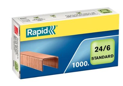 RAPID Staples Copper 24/6 (Box of 1000) (24855700*20)