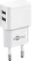 GOOBAY Dual USB charger 2.4 A, white - with 2 USB ports, slim design