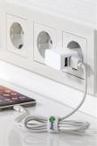 Goobay Dual USB charger 2.4 A, white - with 2 USB ports, slim design (44952)