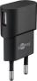 GOOBAY USB charger 1 A, black - with 1 USB port, slim design