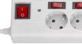 GOOBAY Six-way socket extension cable with switch 1.5 m, @FormatMultiValueswhite - individually switchable sockets, with childproofing and surge protection (72568)