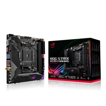 ASUS ROG Strix X570-I Gaming, S-AM4 Hovedkort,  ITX, X570, DDR4, PCIe 4.0 x16, M.2, USB 3.2 (90MB1140-M0EAY0)