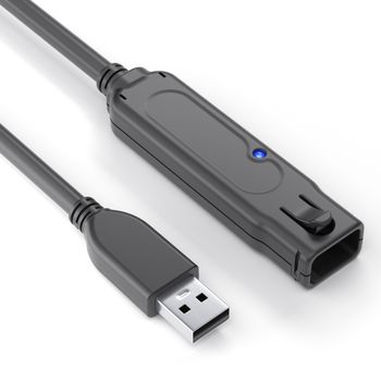 PURELINK Aktiv USB 3.1 forlænger kabel, Gen.1, 5,0m, USB-A: Han - USB-A: Hun, Sort, Repeater kabel (DS3100-050)