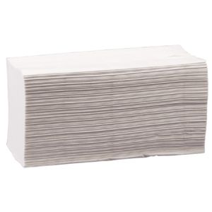 ABENA Håndklædeark,  Abena Care-Ness Excellent,  3-lags, Z-fold, 32x22cm, 10,5 cm, hvid, 100% nyfiber (611503*2500)