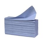 Håndklædeark,  neutral, 2-lags, Z-fold, 24x23, 5cm,  8 cm, blå, 100% nyfiber