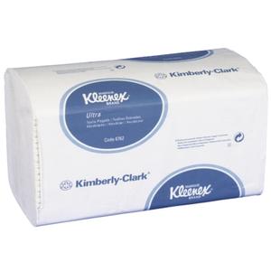 KIMBERLY-CLARK Håndklædeark,  Kimberly-Clark Kleenex, 2-lags, W-fold, 41, 5x21, 5cm,  10,5 cm, hvid, blandingsfibre (894301*2820)