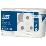 Toiletpapir,  Tork T4 Premium, 3-lags, 34,7m x 9,9cm, Ø12cm, hvid, blandingsfibre