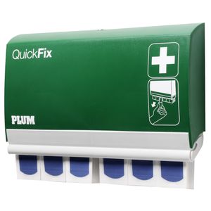 QuickFix Plasterdispenser,  QuickFix, 23x13, 5cm,  blå, inkl. 2 pk blå sporbare plastre á 45 stk. (6886)