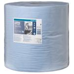 Værkstedsrulle,  Tork W1, 2-lags, 340m x 36,9cm, Ø37,5cm, blå, 100% nyfiber
