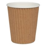 Detpak Kaffebæger,  Detpak, 9,2cm, Ø8cm, 24 cl, brun, PE/pap, 8 oz (545103*1000)