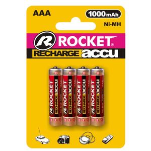 Rocket Batteri, Rocket, Genopladeligt,  AAA, 1,2V  (280127*4)