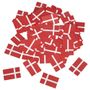 Abena Strøflag, 2,4x1,6cm, rød, papir, i pose *Denne vare tages ikke retur*
