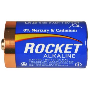 Rocket Batteri, Rocket, Alkaline, D, 1,5V (280125*2)