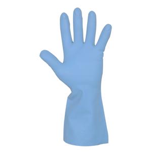 ABENA Vinyl handske, Abena Family, M, blå, vinyl, indvendig velourisering,  phthalatefri (436303*12)