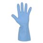 _ Vinyl handske, Abena Family, M, blå, vinyl, indvendig velourisering, phthalatefri