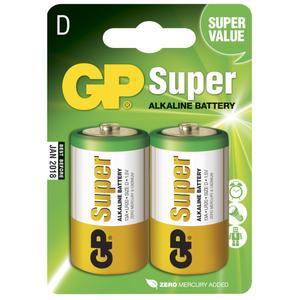 GP Batteri, GP, Alkaline, D, 1,5V, 2 stk. (231034*2)