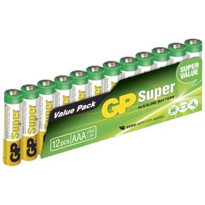 GP Batteri, GP, Alkaline, AAA, 1,5V, 12 stk. (231037*12)