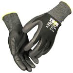 Halvdyppet nitrilhandske,  THOR Flex Vinter, 10, sort, nitril/ nylon,  ribkant, touch screen