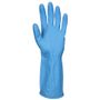 _ Latex handske, Abena, S, blå, latex, indvendig velourisering