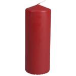 Bloklys, 18cm, Ø7cm, rød, 80 timer, paraffin