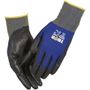 THOR Fingerdyppet PU handske, THOR Extra Light, 7, blå, polyester/PA, ribkant