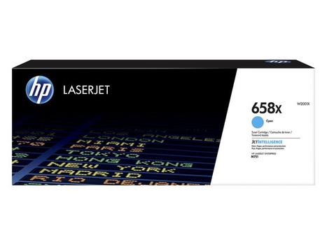 HP 658X - High capacity - cyan - original - LaserJet - toner cartridge (W2001X) - for Color LaserJet Enterprise M751dn, M751n (W2001X)