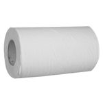 Håndklæderulle,  Abena Classic, neutral, 1-lags, Mini, 120m x 20cm, Ø13,5cm, hvid, 100% genbrugspapir,  med spiralhylse