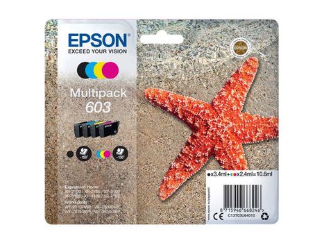 EPSON 603 Multipack Sort Gul Cyan Magenta (C13T03U64010)