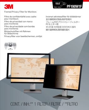 3M Privacy filter framed lightweight 18, 1""-20"" widescreen (7000059517 $DEL)