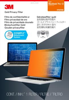 3M Gold Privacy Filter for MacBook Pro (2016-2021) 13.3" Laptops 16:10 with COMPLY - Notebook privacy filter - 13" - gold (GFNAP006)