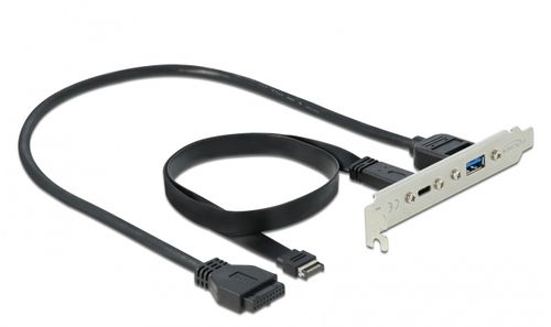 DELOCK Slot Bracket with 1 x USB Type-C™ and 1 x USB Type-A Port (89934)