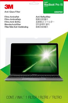 3M Anti-Glare Filter for MacBook Pro (2016-2021) 15.4" Laptops 16:10 - Notebook anti-glare filter - 15.4" wide - clear (AGNAP002)