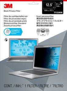 3M databeskyttelsesfilter for 12.5"" Widescreen Laptop - Standard Fit - Notebook privacy-filter - 12,5"" bred - sort (7100168267)
