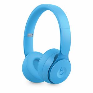 APPLE Beats Solo Pro - Mer matt kollektion - hörlurar med mikrofon - på örat - Bluetooth - trådlös - aktiv brusradering - ljusblå - för iPad/ iPhone/ iPod (MRJ92ZM/A)