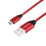 LOGILINK USB Kabel, USB 2.0 zu micro-USB 0,3 m, rot