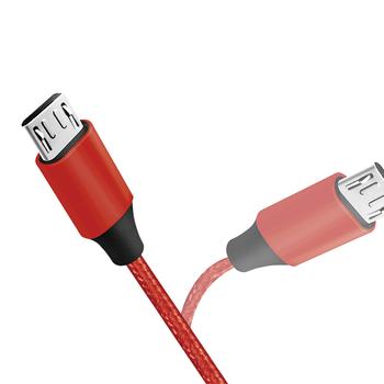 LOGILINK - USB-A 2.0 cable to micro-USB male, red, 0.3m (CU0151)