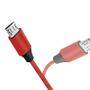 LOGILINK - USB-A 2.0 cable to micro-USB male, red, 0.3m (CU0151)