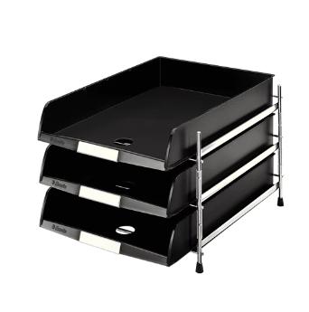 ESSELTE Letter tray Rack C4-3 Black trays (623556)