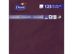 DUNI Tissue servietter 33x33cm plum 125stk