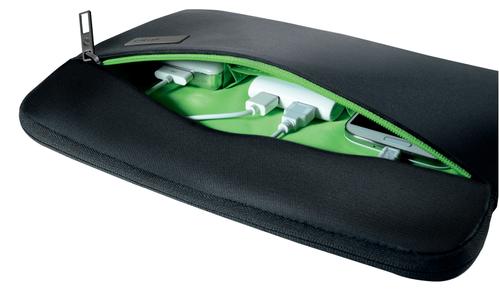 LEITZ Complete Tablet Power Sleeve - Skyddshölje för surfplatta/ eBook-läsare - metall, polyester - svart - 10" (62930095)