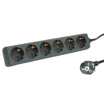 ROLINE Power Strip, 6x, black, 3m (19.07.1073)