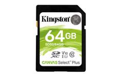 KINGSTON Canvas Select Plus - Flash memory card - 64 GB - Video Class V10 / UHS-I U1 / Class10 - SDXC UHS-I